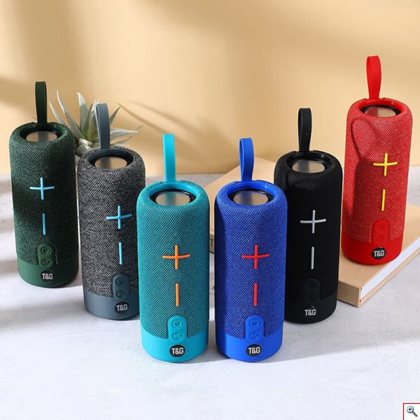 Φορητό Ηχείο Bluetooth 10W, Stereo Surround, 2 Full Range Μεγάφωνα, Μικρόφωνο, USB, AUX, Κάρτα Μνήμης, FM Radio, Διάφορα Χρώματα, T&G, TG-619