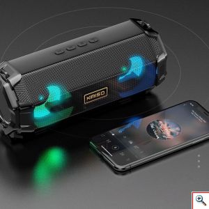 Φορητό Ηχείο Bluetooth Stereo 10W, με Λουράκι Ώμου, 2 Full Range Μεγάφωνα & Woofer, USB, AUX, Κάρτα Μνήμης, FM Radio, KIMISO KM-205