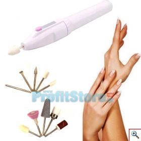 Mini Φορητός Ηλεκτρικός Τροχός Νυχιών - Σετ Μανικιούρ Πεντικιούρ με 10 Εξαρτήματα