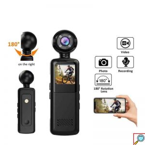 Φορητή Action Camera με Οθόνη, WiFi και Περιστρεφόμενο Φακό 180°