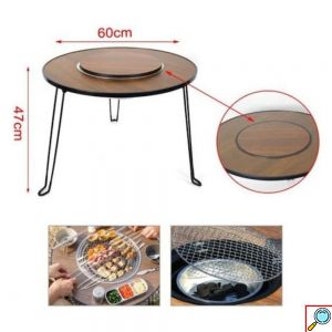 Φορητή Ψησταριά Κάρβουνου με Καπάκι για BBQ 60×47εκ.