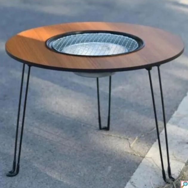 Φορητή Ψησταριά Κάρβουνου με Καπάκι για BBQ 60×47εκ.