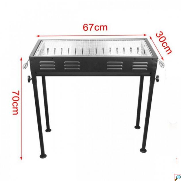Φορητή Πτυσσόμενη Ψησταριά Κάρβουνου για BBQ 65 x 30 x 67cm