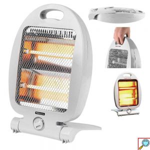 Φορητή Σόμπα Χαλαζία 800W με 2 Λυχνίες και Διακόπτη Ασφαλείας