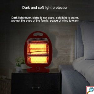 Φορητή Σόμπα Χαλαζία 800W με 2 Λυχνίες και Διακόπτη Ασφαλείας