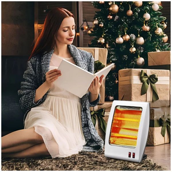 Φορητή Σόμπα Χαλαζία 800W με 2 Ταχύτητες και Προστασία Υπερθέρμανσης