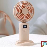 Φορητό Ανεμιστηράκι Χειρός με Οθόνη Ενδείξεων & Βάση Κινητού