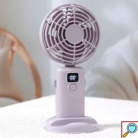 Φορητό Ανεμιστηράκι Χειρός με Οθόνη Ενδείξεων & Βάση Κινητού