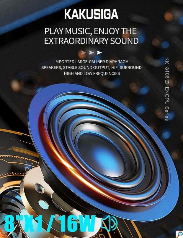 Ασύρματο Φορητό Ηχείο Bluetooth 16W με Ενσωματωμένο Μικρόφωνο και RGB Φωτισμό