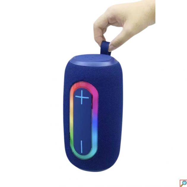 Φορητό Ηχείο Bluetooth 10W με RGB Φωτισμό, Karaoke και FM,USB,TF Μπλε