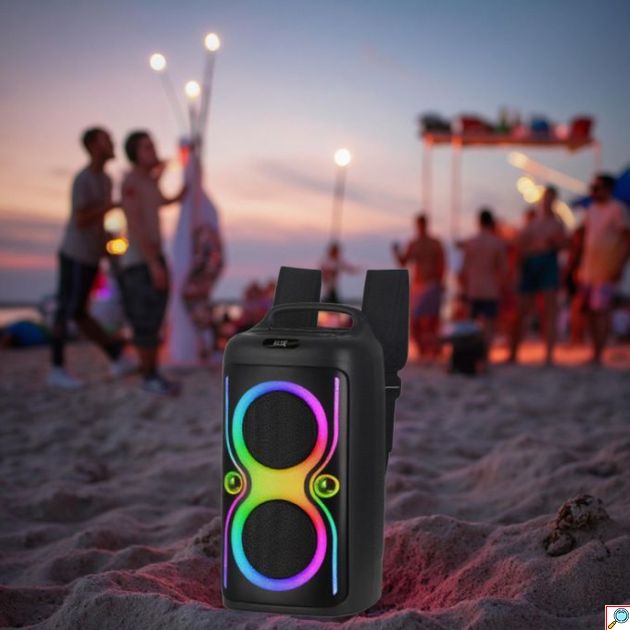 Ισχυρό Bluetooth Ηχείο Πλάτης 6.5″ με Καραόκε, Χειριστήριο και Εντυπωσιακό LED RGB Φωτισμό CMiK MK-2601