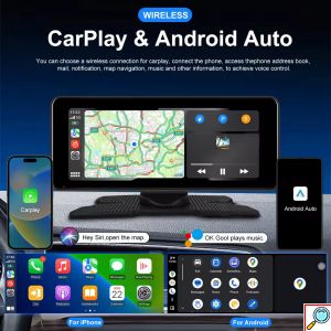 Φορητό Στερεοφωνικό Αυτοκινήτου Bluetooth με Oθόνη Aφής 26.06cm & Eνσωματωμένη Kάμερα