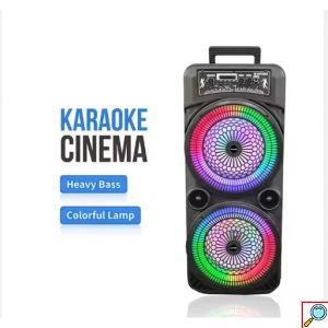 Φορητό Σύστημα Karaoke 1200W με Διπλά Ηχεία, Φωτισμό LED, Ραδιόφωνο, Τηλεχειριστήριο, TWS, EQ και Υποδοχές USB, TF και AUX KIMISO 