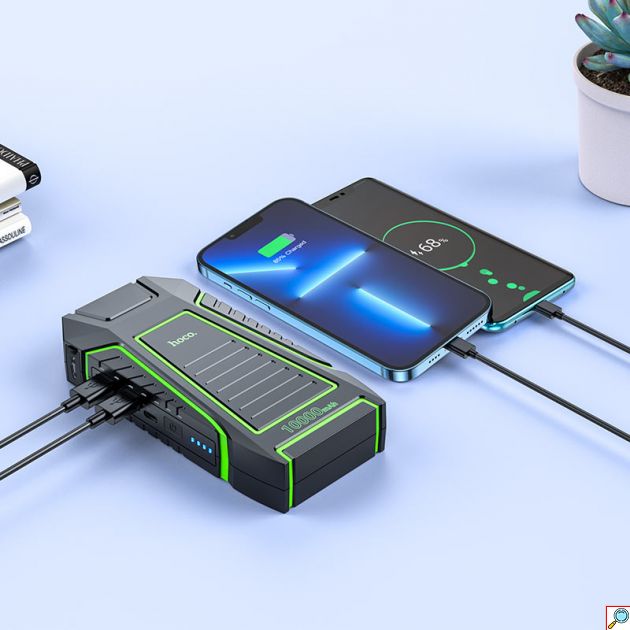 Φορητός Εκκινητής Αυτοκινήτου 12V - Power Bank 10000 mAh με 2 Θύρες USB - Hoco