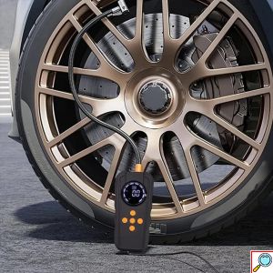 Φορητός Εκκινητής Μπαταρίας Αυτοκινήτου & Αεροσυμπιεστής με Φακό LED HIMK