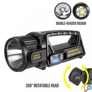 Φορητός Ηλιακός Φακός LED Με Περιστρεφόμενη Κεφαλή