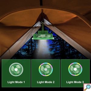 Φορητός RGB Mini Ανεμιστήρας 2 σε 1 με LED και USB Φόρτιση – Επιτραπέζιος & Κρεμαστός - Arrango