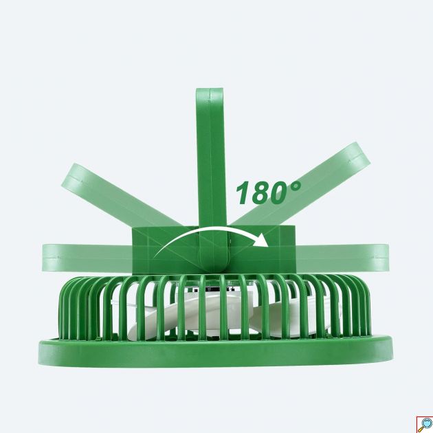 Φορητός RGB Mini Ανεμιστήρας 2 σε 1 με LED και USB Φόρτιση – Επιτραπέζιος & Κρεμαστός - Arrango