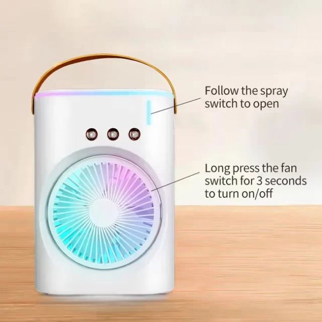 Φορητός USB Ανεμιστήρας με Υδρονέφωση & Φωτισμό RGB - Arrango