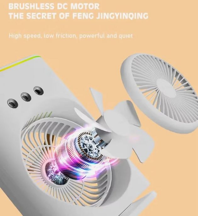 Φορητός USB Ανεμιστήρας με Υδρονέφωση & Φωτισμό RGB - Arrango