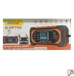 Φορτιστής Μπαταριών Andowl 12V 10A - 24V 5A Πορτοκαλί Μαύρο