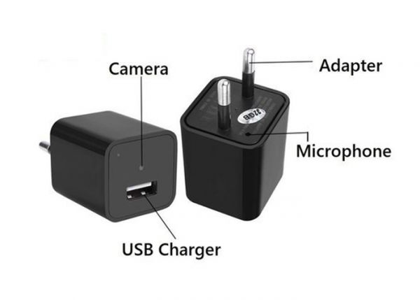 Φορτιστής Κινητού με Κρυφή Κάμερα Full HD