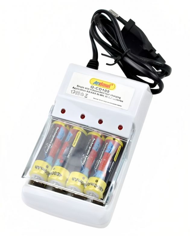 Φορτιστής Πρίζας για 4 Μπαταρίες Ni-MH Μεγέθους AA/AAA - Andowl