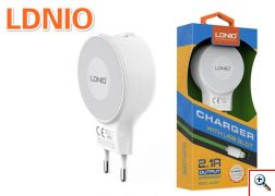 Φορτιστής Πρίζας LDNIO A2269 με δύο Εξόδους Usb και Καλώδιο Micro Usb