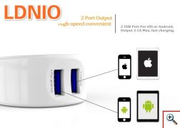 Φορτιστής Πρίζας LDNIO A2269 με δύο Εξόδους Usb και Καλώδιο Micro Usb