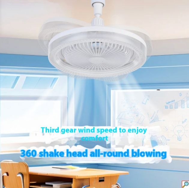 Φωτιστικό LED Οροφής Rixme 40W με Ανεμιστήρα και Τηλεχειριστήριο E27