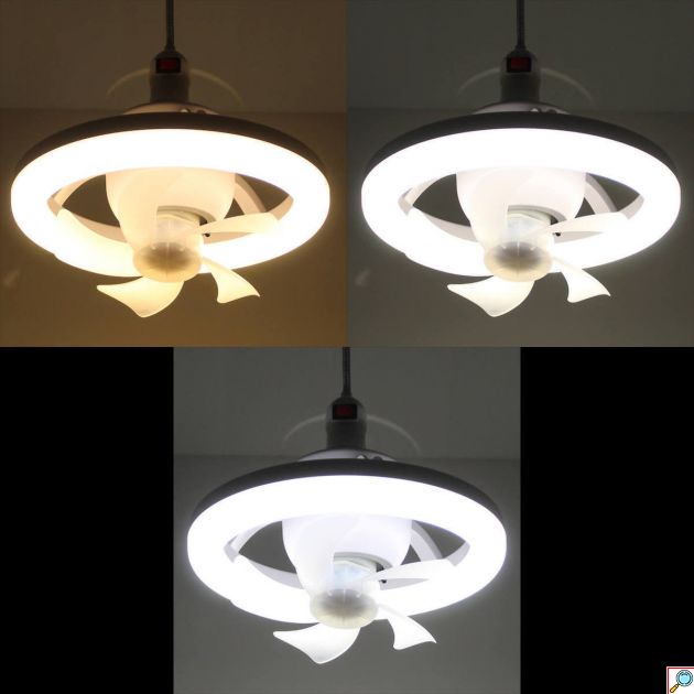 Φωτιστικό LED Οροφής Rixme 60W με Ανεμιστήρα 360° και Τηλεχειριστήριο