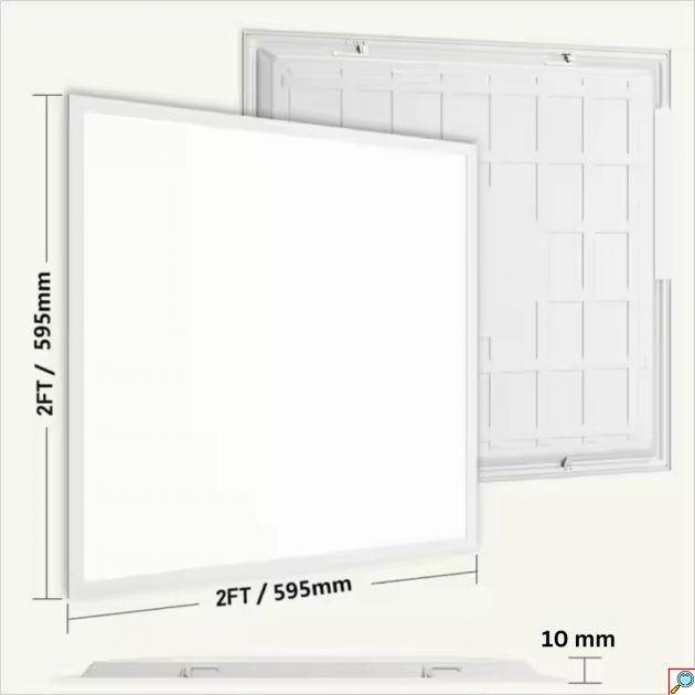 Φωτιστικό Πάνελ Οροφής LED 59.5 x 59.5 x 1 cm 50W - Θερμό Λευκό Φως - Aigostar