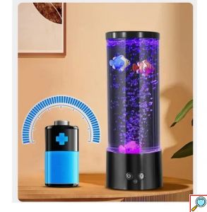 Φωτιστικό RGB LED “Ενυδρείο” με τηλεχειριστήριο – μαύρο