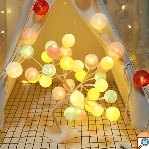 Φωτιζόμενο Διακοσμητικό Δεντράκι με 16 LED Χρωματιστές Μπάλες 45cm