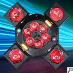 Φωτορυθμικό LED RGBW Multi-Effects Ρομποτική Κεφαλή 200W με Laser, Strober και Τηλεχειριστήριο