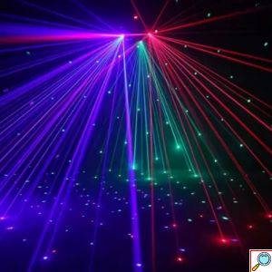 Φωτορυθμικό LED RGBW Multi-Effects Ρομποτική Κεφαλή 200W με Laser, Strober και Τηλεχειριστήριο