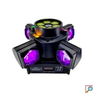 Φωτορυθμικό LED RGBW Multi-Effects Ρομποτική Κεφαλή 200W με Laser, Strober και Τηλεχειριστήριο