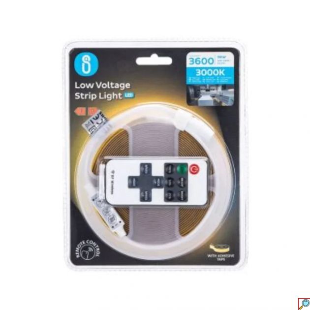 Φωτοταινία LED 5m 36W - Θερμός Λευκός Φωτισμός με Τηλεχειριστήριο - AIGOSTAR