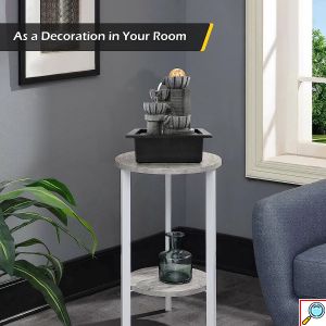 Διακοσμητικό Συντριβάνι Feng Shui Καταρράκτης Τρεχούμενου Νερού με Εφέ LED Φωτισμού και Κρυστάλλινη Σφαίρα 26x23x18 cm