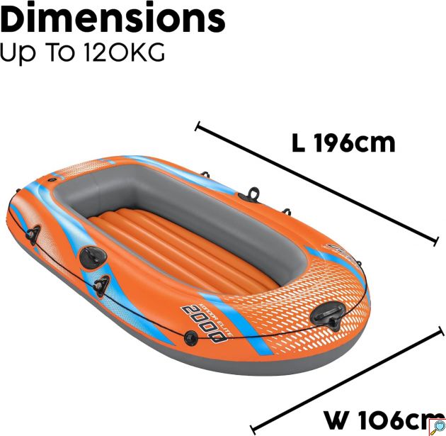 Φουσκωτή Βάρκα Raft 2 Ατόμων - 196x106cm - Bestway Kondor Elite