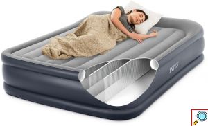 Στρώμα Ύπνου Με Εσωτερική Αντλία 152x203x42cm Intex-64136
