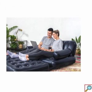 BESTWAY Διπλός Πολυλειτουργικός Καναπές Κρεβάτι με Αέρα 5 σε 1