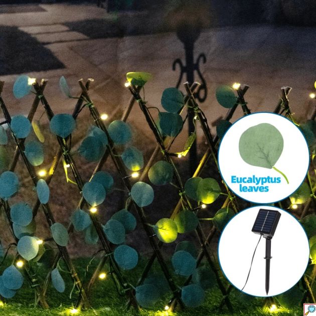 Φράχτης Κήπου με 56 LED Ηλιακού Φωτισμού 2x0,4m