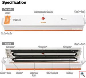 Συσκευή Αεροστεγούς Σφραγίσματος Τροφίμων Κενού Αέρος Vacuum Packing Machine