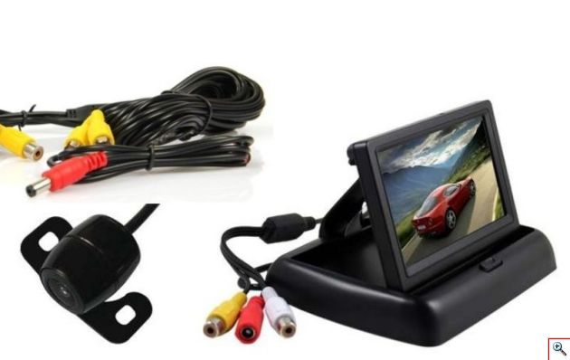 Πλήρες Σετ Κάμερας Οπισθοπορείας Αυτοκινήτου με Εγχρωμο TFT μόνιτορ 4,3''