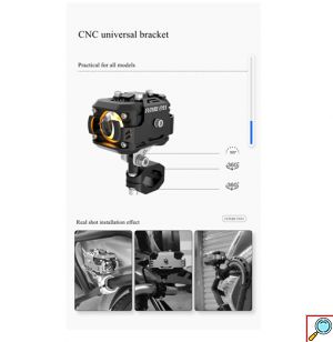 Future Eyes F150 Αδιάβροχοι Προβολείς LED Μοτοσυκλέτας Hi/Lo 12V 8000LM σετ 6500K 3000K