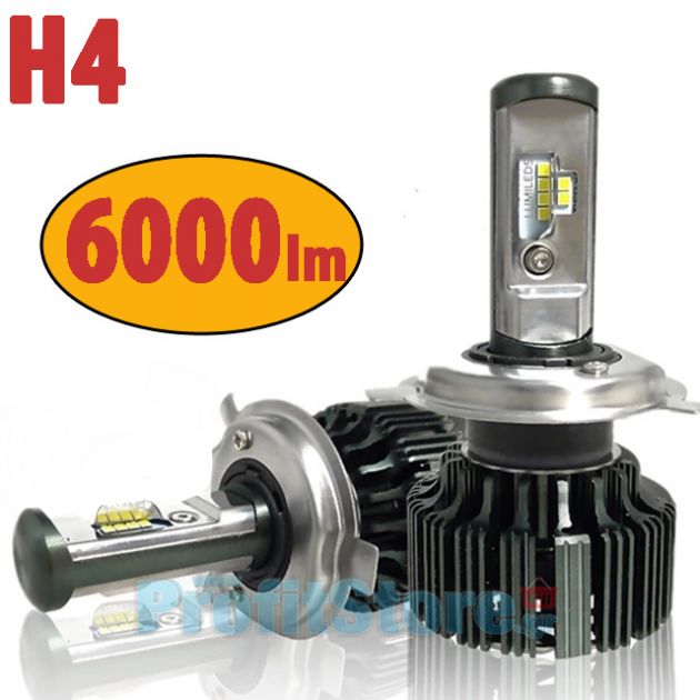 Turbo Led Λάμπες Φώτα Η4 Αυτοκινήτου Angle Adjust 360ᵒ 6000lumens (2x3000lm) 60W (2x30w) με Τεχνολογία CSP - Led Headlight T6