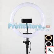 Επαγγελματικό Φωτογραφικό Φωτιστικό Δαχτυλίδι LED 26cm με 2 x Τρίποδο Flexible, 3 Χρώματα Φωτισμού, Dimmer & Βάση Στήριξης Κινητού - Ring Light Lamp