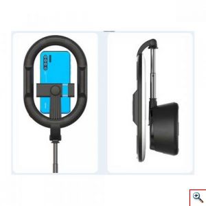 Φωτογραφικό Φωτιστικό Δαχτυλίδι LED 23,5cm με Περιστρεφόμενη Βάση Κινητού 360ᵒ Ανίχνευσης Προσώπου A10