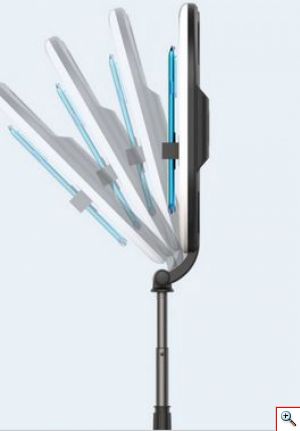 Φωτογραφικό Φωτιστικό Δαχτυλίδι LED 23,5cm με Περιστρεφόμενη Βάση Κινητού 360ᵒ Ανίχνευσης Προσώπου A10